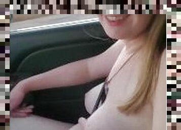 Naked In The Car Car Masturbation