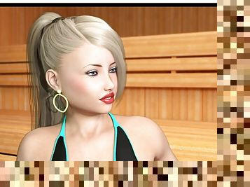Im in heaven, Lisa seduces blonde in the sauna, part 1