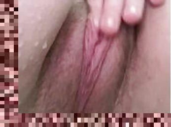 Pretty Pink Hairy Tight Pussy Has Been Edged To Get It This Swollen