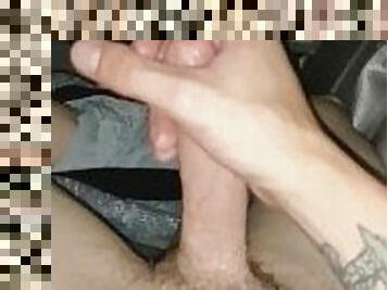 amateur, matang, homoseksual, merangsang-dengan-tangan, kereta, kolej, solo, gay