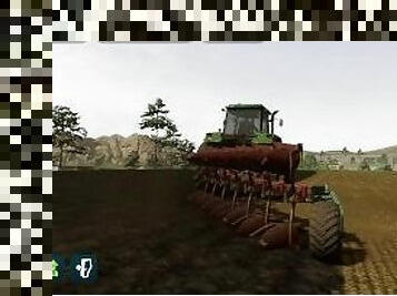 John Deer 4755 plowing in FS23mobile