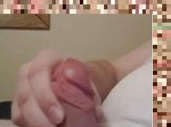 solo male small dick jacking off and cumming