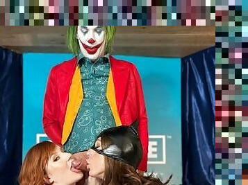 PLAYTIME Cosplay Joker Fucks Slutty Catwoman and Teen Spidergirl