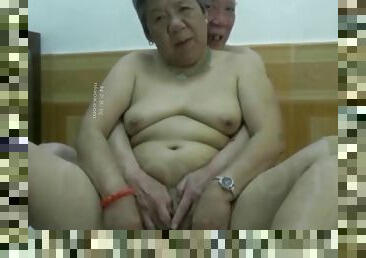 aasialainen, isä, isoäiti, vaimo, amatööri, isoäiti-granny, verkkokamera, kiinalainen, isoisä