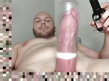 Rony Steele cums in his penis pump because he can