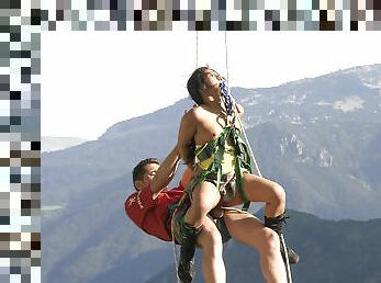 Climbing on a mountain can come with sexual delight