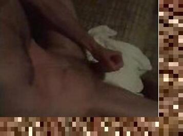 Young guy in a public hammam. Jerking off In sauna