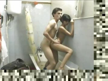 mandi, kurus, amatir, gambarvideo-porno-secara-eksplisit-dan-intens, pasangan, wanita-berbusana-dengan-pria-telanjang, bersetubuh, mandi-shower