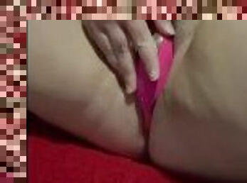 Self Thrusting Pink Dildo Vibrator Solo Female BBW Orgasm