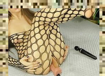 My wife got herself fucked with her body stocking