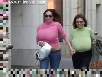 Nadine and Milena for a walk