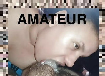 amatør, deepthroat, sindssyg, kælling, knepning-fucking, brunette