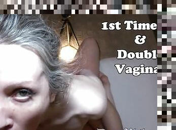 1st Time DP and Double Vaginal for Skinny MILF