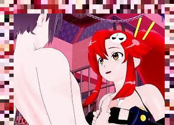 Yoko Littner and I have intense sex in a secret room. - Gurren Lagann Hentai