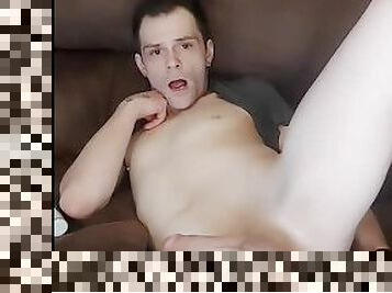 Shaved twink spinning and toying ass with dildos - That3rdguy