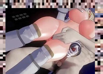 tate-mari, monstru, laba, sarutand, animatie, hentai, 3d, tate, tare