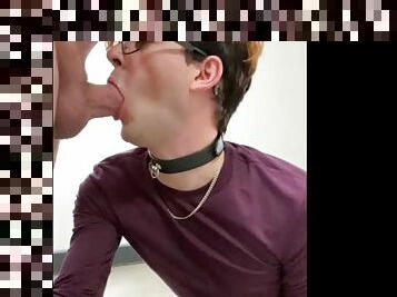 Androgynous sissy twink pleasuring his stepdads cock again WTF!