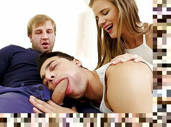 Birthday Surprise Filthy Bisexual Threesome Sex