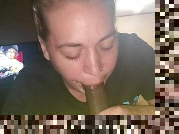 Love black cock in her mouth