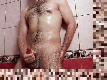 banyo-yapma, mastürbasyon-masturbation, boşalma, duş, tek-kişilik, islak, yarak