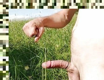 extrême, masturbation, en-plein-air, public, amateur, ejaculation-sur-le-corps, gay, branlette, secousses, webcam