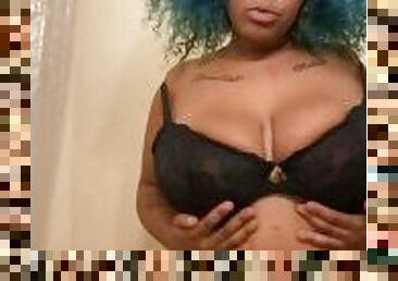 Blue Haired Ebony Strips for Daddy onlyfans @melonmamas