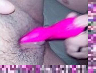 clitóris, masturbação, cona-pussy, amador, latina, dildo