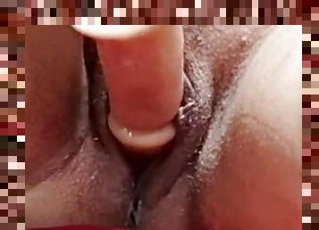 Look how my shaved pussy was so hot and dripping wet in a video call with cuckold´s friend