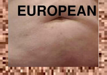 grosse, énorme, masturbation, ados, belle-femme-ronde, joufflue, européenne, euro, rasé, bite