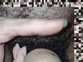 Close up bear daddys cock cumshot in it