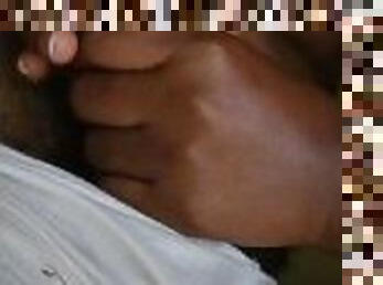 orgasme, blowjob-seks-dengan-mengisap-penis, berkulit-hitam, hitam, sofa, afrika