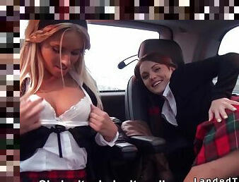 Euro Schoolgirls Flashing Asses In Car - Dominica Phoenix And Jessi Gold