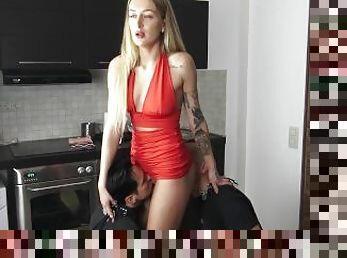 pasarica, bdsm, blonda, oral, fetish, bondage, amanta, dominare, femdom, tare