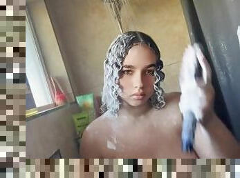 mandi, payudara-besar, amatir, sayang, remaja, arab, wanita-gemuk-yang-cantik, webcam, payudara, mandi-shower