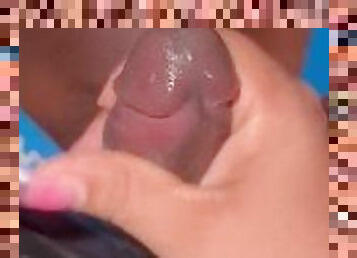 Handjob from my thick MILF neighbor