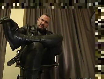 Worship the leather Master's boots and gloves PREVIEW
