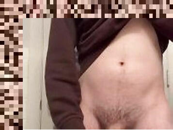 Uncut College Guy Almost Caught Jerking Off By Roommate
