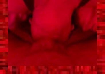Red room bondage with step mom sucking huge dick, spanking and tied up with screaming orgasms