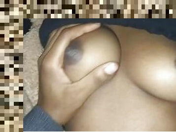 gros-nichons, amateur, ébène, ados, black, française, américaine, seins, réalité, sucer