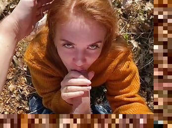 Nice fuck in the woods with a red-haired girl Hezi_Fox
