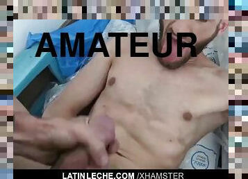 LatinLeche - Latin guy gets to suck a giant cock