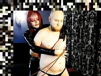 fest, bdsm, slave, fetisj, bondage, dominans, femdom, spanking, halloween, maske