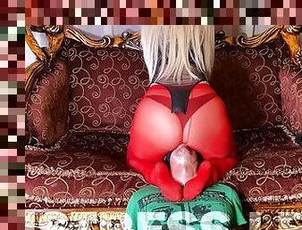 Goddess Big Ass Facesitting And Face Bouncing In Two Pair Of Pantyhose