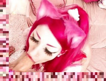 Cosplay Cat Girl wants your fat juicy load POV Suck & Fuck