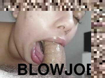 This teenage slut knows how to drool, suck, lick a real dick, she going crazy with her blowjobs????????