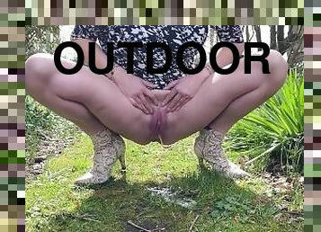 Pissing outside