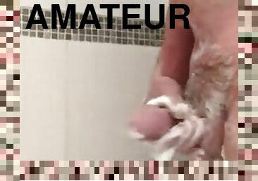 Stroking My Soapy Penis In The Shower