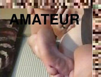 mastürbasyon-masturbation, boşalma, amatör, derleme, ayaklar, fetiş, tek-kişilik