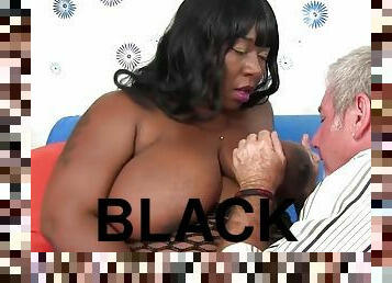 Black BBW Daphne Daniels pleases a guy with her big body