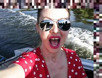 Riding in the boat makes me hot and horny - Wet Kelly